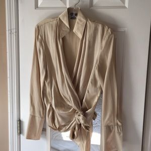 Champagne satiny blouse